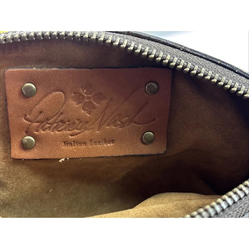 Patricia Nash Leather Case,‎ Cosmetic Wristlet Purse Italian Leather Travel Case